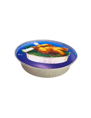 Tapa envase aluminio redondo (125uds)