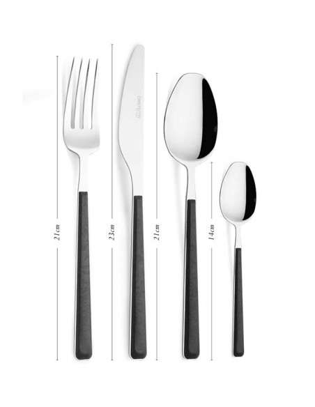 Cuchillo de Mesa Charlie black  de Cutelarias (12Uds)