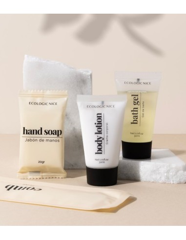 Amenities champú y gel de baño en tubo ECOLOGIC NICE 30ml (300uds)