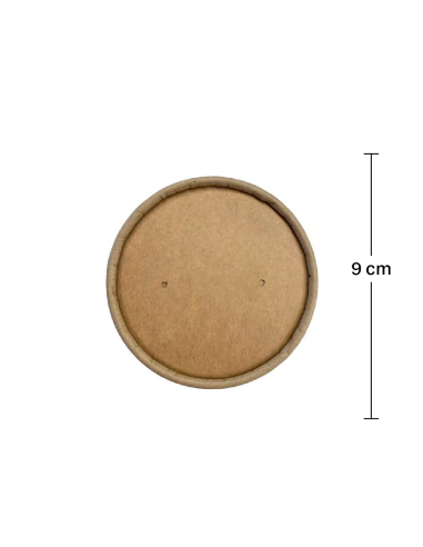 Tapa de tarrina alta de kraft 350ml (500uds)