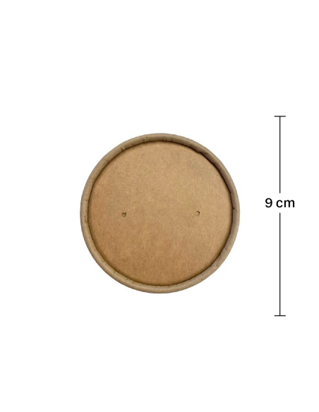 Tapa de tarrina alta de kraft 350ml (500uds)