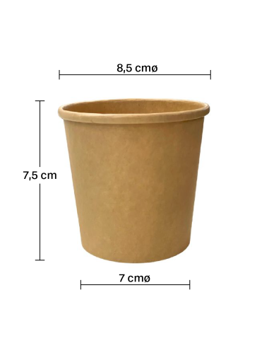 Tarrina alta de kraft 350ml (500uds)