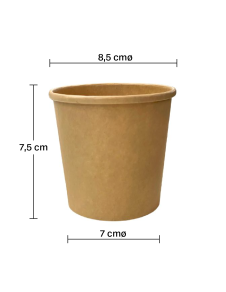 Tarrina alta de kraft 350ml (500uds)