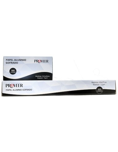 Papel Aluminio en Hojas Cortadas 12" (500 unidades)