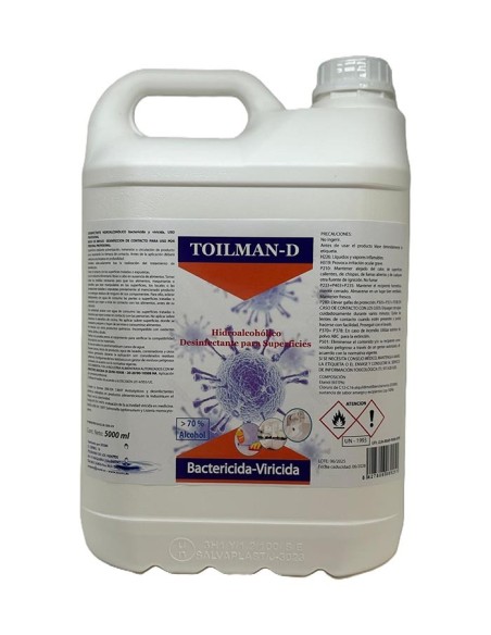 Desinfectante bactericida/viricida Toilman D 5L (4Uds)