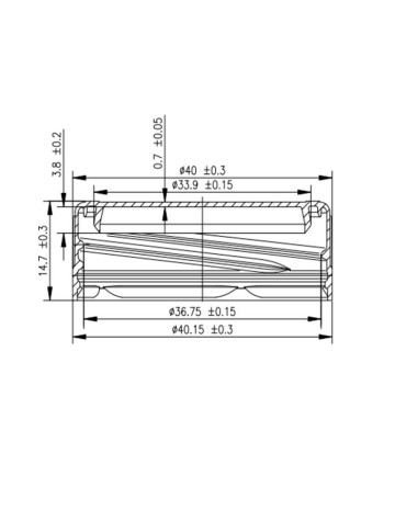 Tapón para botella Marta PET negro (50Uds) 2