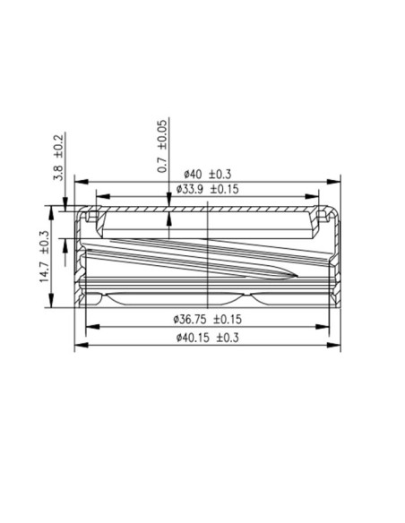Tapón para botella Marta PET negro (50Uds)