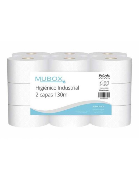 Rollo Higiénico Industrial Gofrado 2c 130m (18uds)