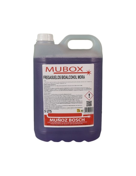 Mubox Fregasuelos Industrial Bioalcohol Neutro Terrazas 5L (4Uds)