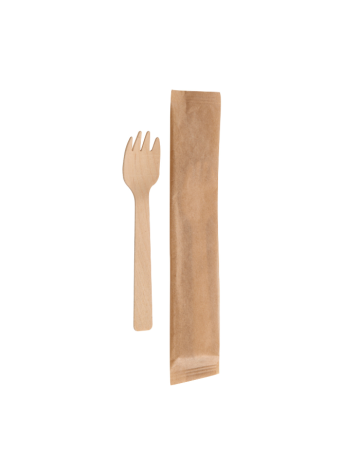 Tenedor de Madera Enfundado 10,5cm (100uds) 2