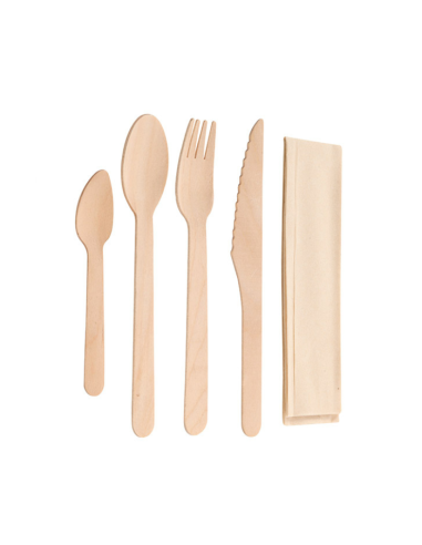 Pack 4 Cubiertos de Madera (500uds)