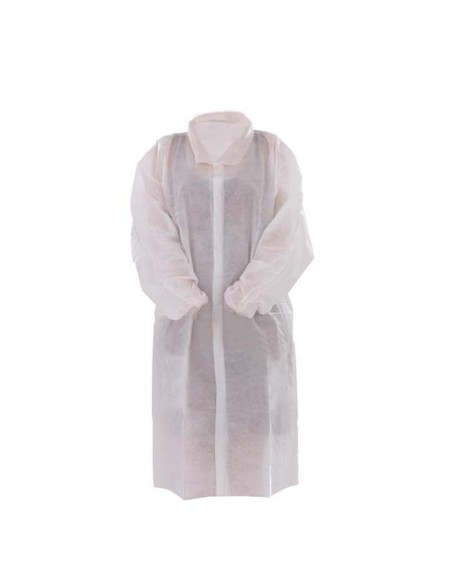 Bata visita blanca PP 35gr XL con velcro (100Uds)