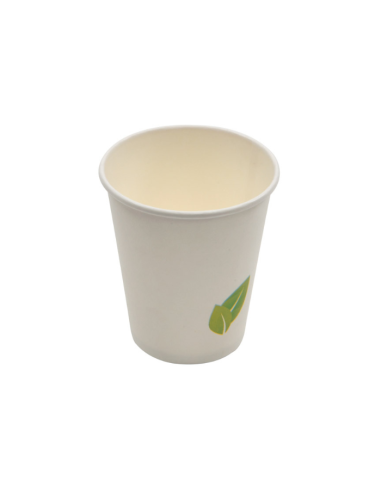 Vaso de cartón blanco hoja (1000Uds)