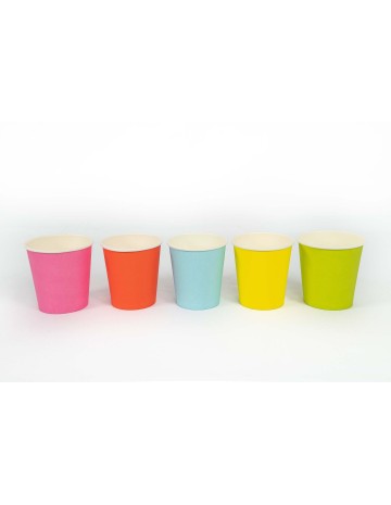 Vaso cartón colores mix colores 210ml (1000Uds)