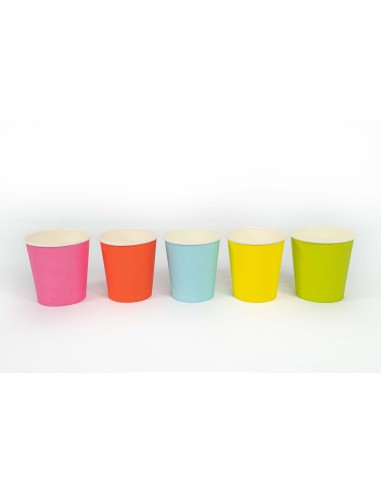 Vaso cartón colores mix colores 210ml (1000Uds)