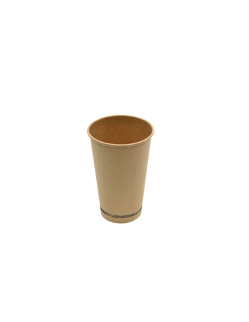 Vaso cartón kraft (Sin plástico) 480ml (1000Uds)