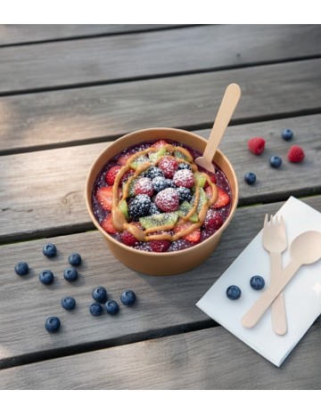 Ensaladera de cartón kraft sin tapa 2