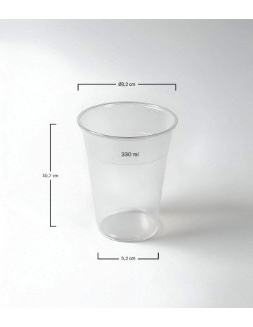 Vaso PP transparente Flexi - 10 oz 330cc (1000Uds) 2