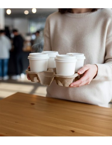 Portavasos cartón 4 huecos (300uds)