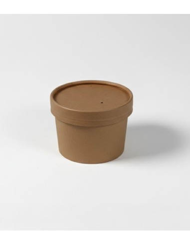 Sopera Kraft con Tapa 240ml (250uds)