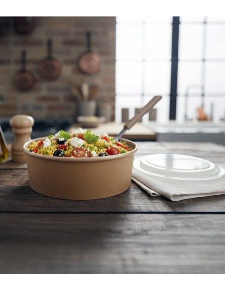 Tapa de la ensaladera de kraft