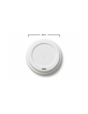 Tapa de plástico blanca para vaso cartón 240ml (1000uds) 2