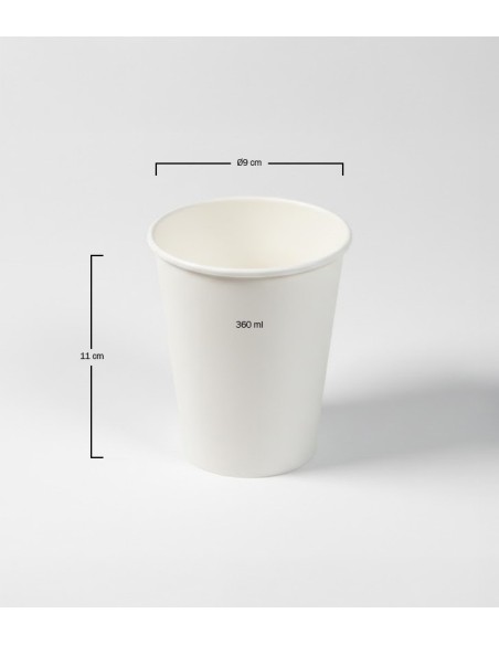 Vaso de cartón blanco 360ml (1000uds)
