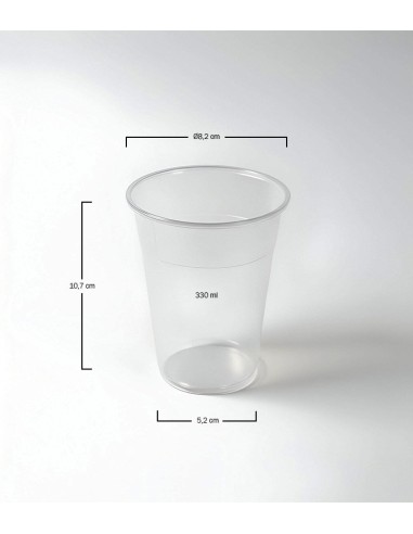 Vaso PP transparente Flexi - 10 oz 330cc (1000Uds)
