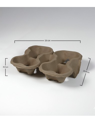 Portavasos cartón 4 huecos (300uds)