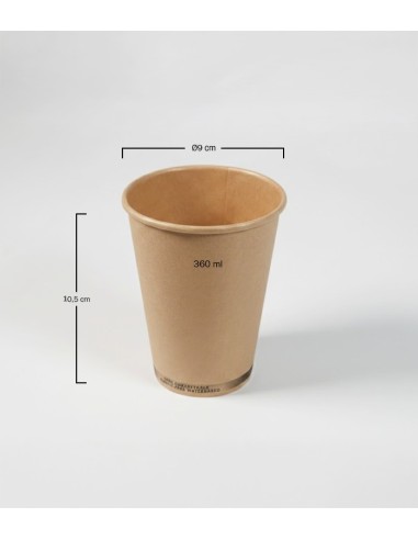 Vaso de Cartón Kraft 360ml (1000uds)