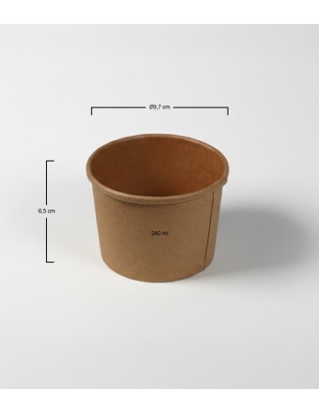 Sopera Kraft con Tapa 240ml - Betik (250 Uds) 2