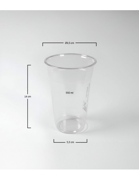 Vaso Pla Bio 16oz 500cc caja (180Uds)