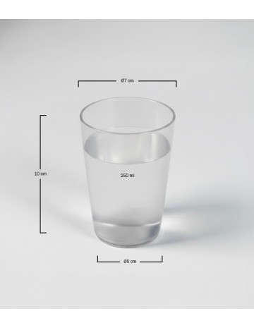 Vaso policarbonato 250ml (6uds) 2