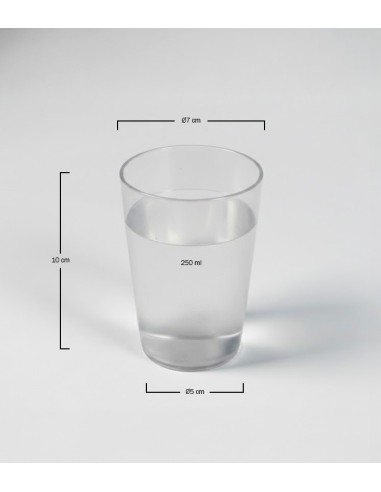 Vaso policarbonato 250cc de AMC (6uds)