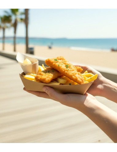 Barqueta Desechable Cartón Hostelería - Menaje Desechable