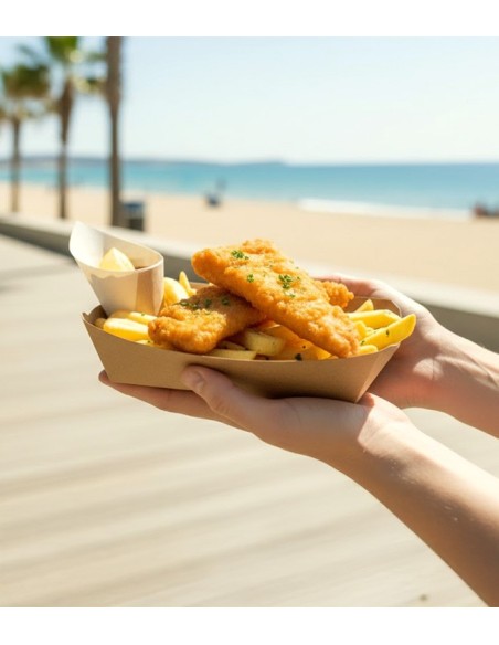 Barqueta Desechable Cartón Hostelería - Menaje Desechable