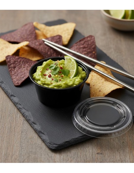 Tapa PET para tarrina de salsas 60cc transparente (2500Uds)