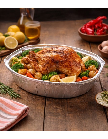 Envase de aluminio oval 2600ml (125uds)