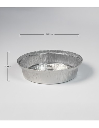 Envase de aluminio redondo (125uds)