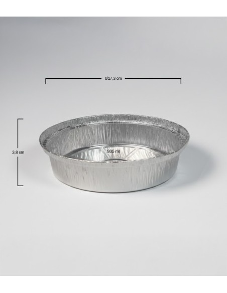 Envase de aluminio redondo (125uds)