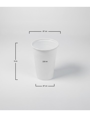 Vaso de plástico blanco 220cc (3000Uds) 2