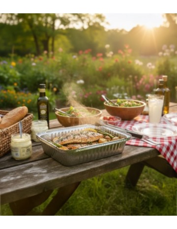 Envase de aluminio rectangular 650ml (100uds) 2