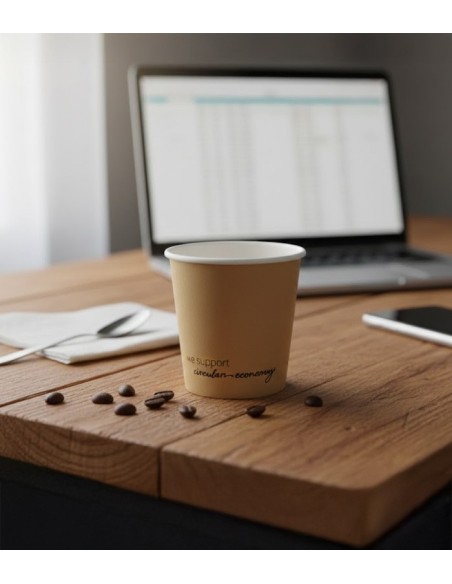 Vaso de cartón kraft 120ml (1000Uds)