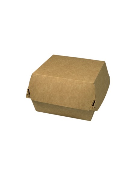 Caja burguer Kraft mediana 12x12cm (600uds)