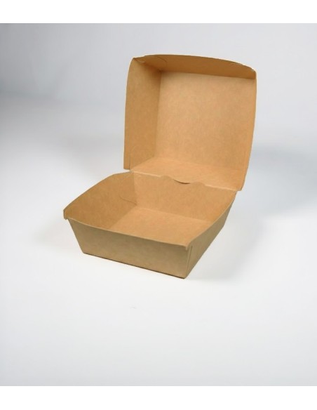 Caja burguer Kraft mediana 12x12cm (600uds)