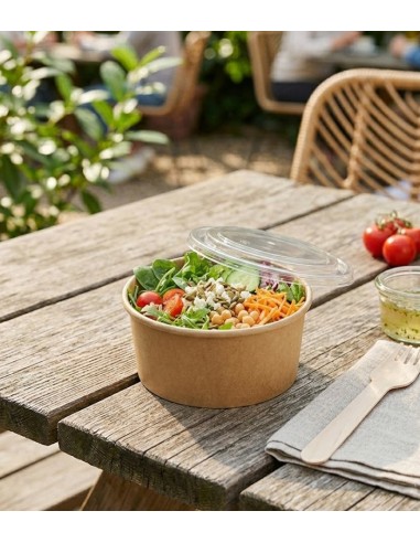 Ensaladera Kraft con Tapa (250Uds)