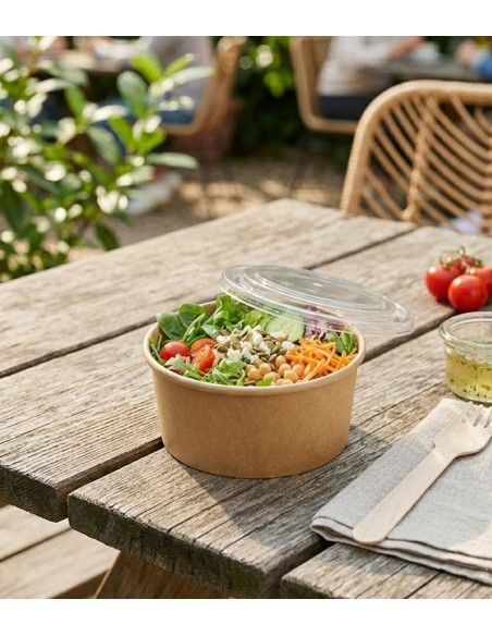 Ensaladera Kraft con Tapa (250Uds)
