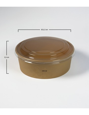 Ensaladera Kraft con Tapa (250Uds) 2