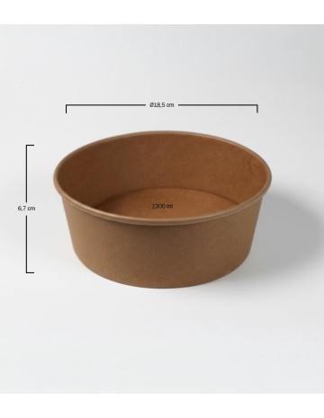 Ensaladera de cartón kraft sin tapa 2