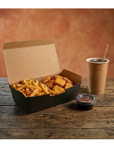 Caja Fritos 165x75x60mm 305gr - Black Collection (600Uds)